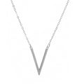 Short Clavicle Metal Alloy V Shape Necklace