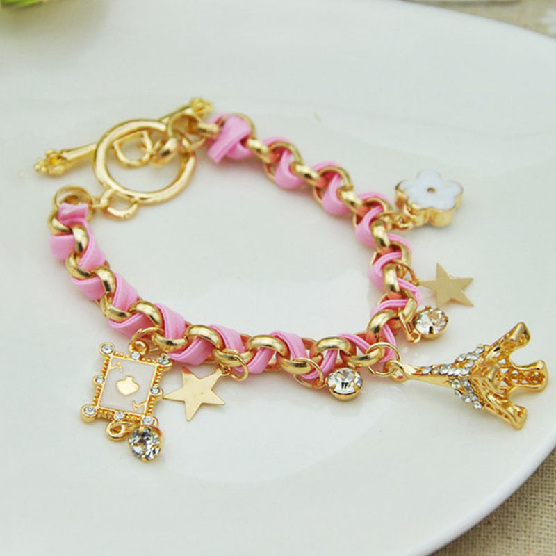 Fashion Five-Pointed Star Playing Card Bracelet