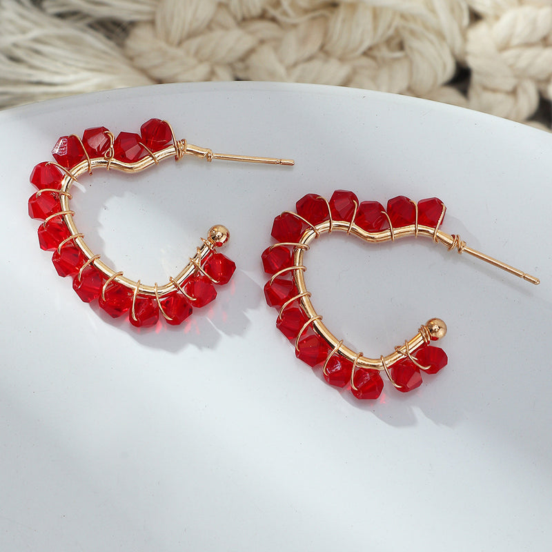 Hand-wound Glass Bead Earrings