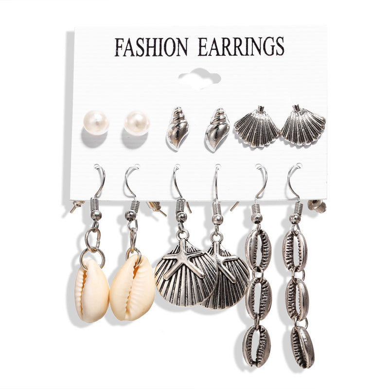 Shell Scallop Earring Set