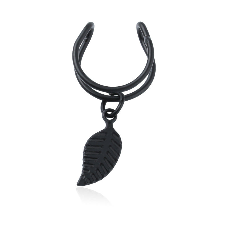 Metal leaf leaf u-shaped ear clip