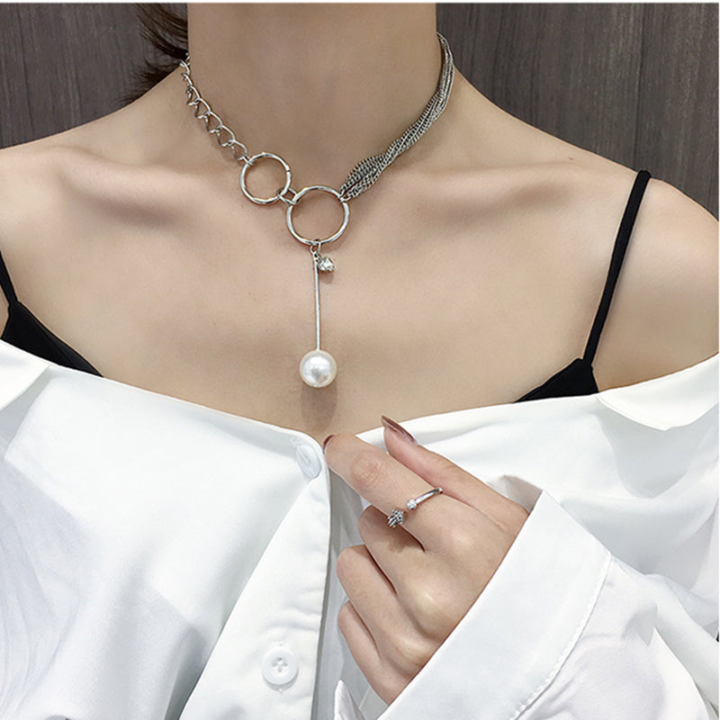 Simple short necklace neck strap clavicle chain