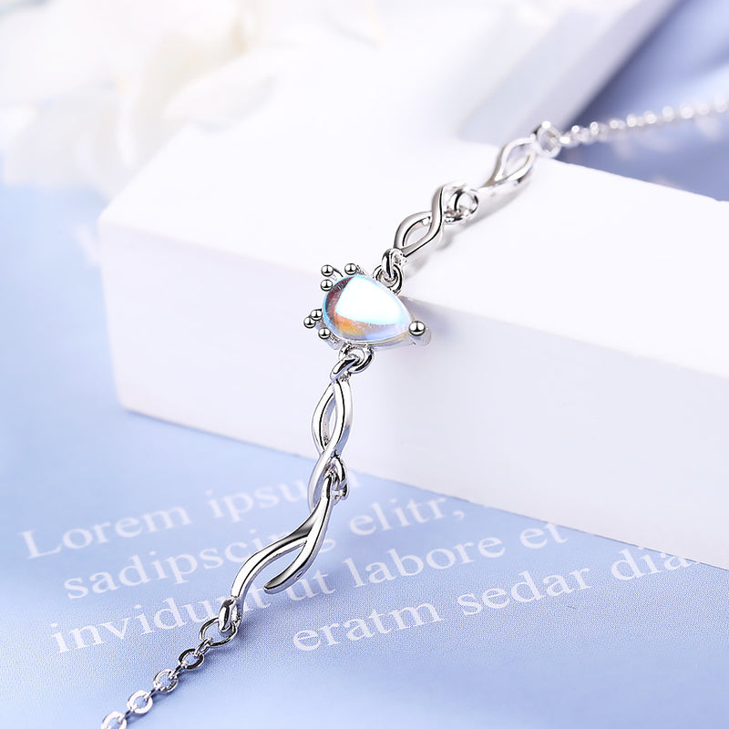 Multicolored moonstone niche cold wind bracelet