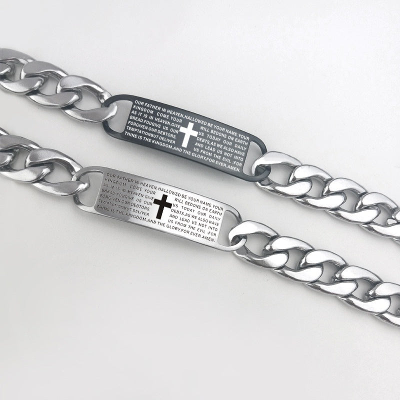 Simple titanium steel bracelet