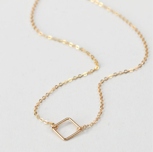 Square piece multi-layer necklace Metal hand-chain necklace