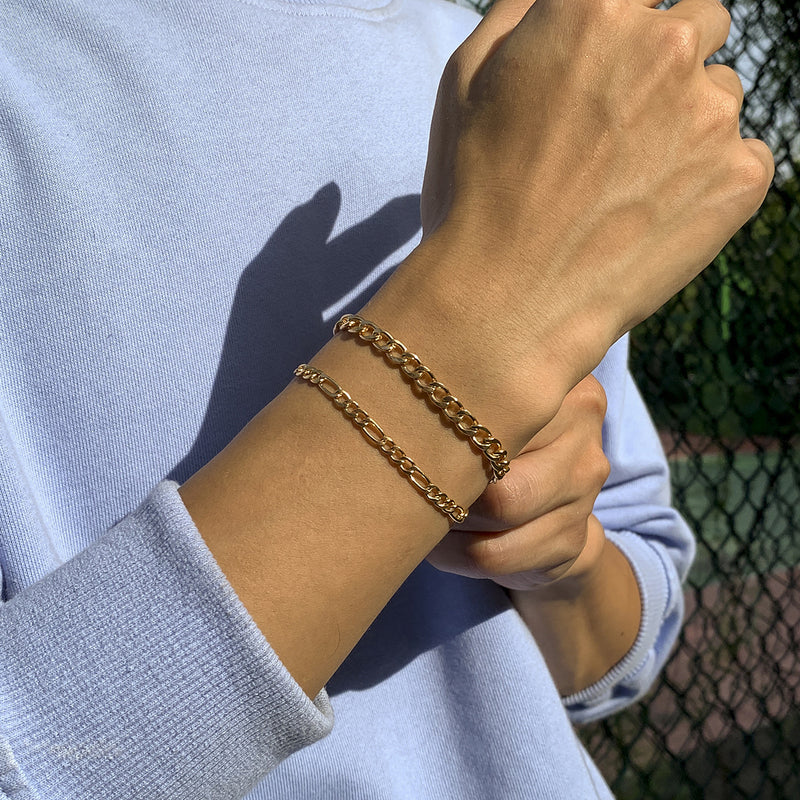 European And American New Metal Chain Bracelet Set