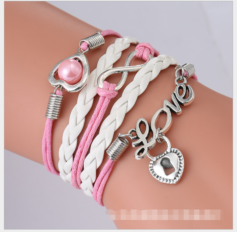 European and American big-name multi-layer woven bracelet bracelet rope