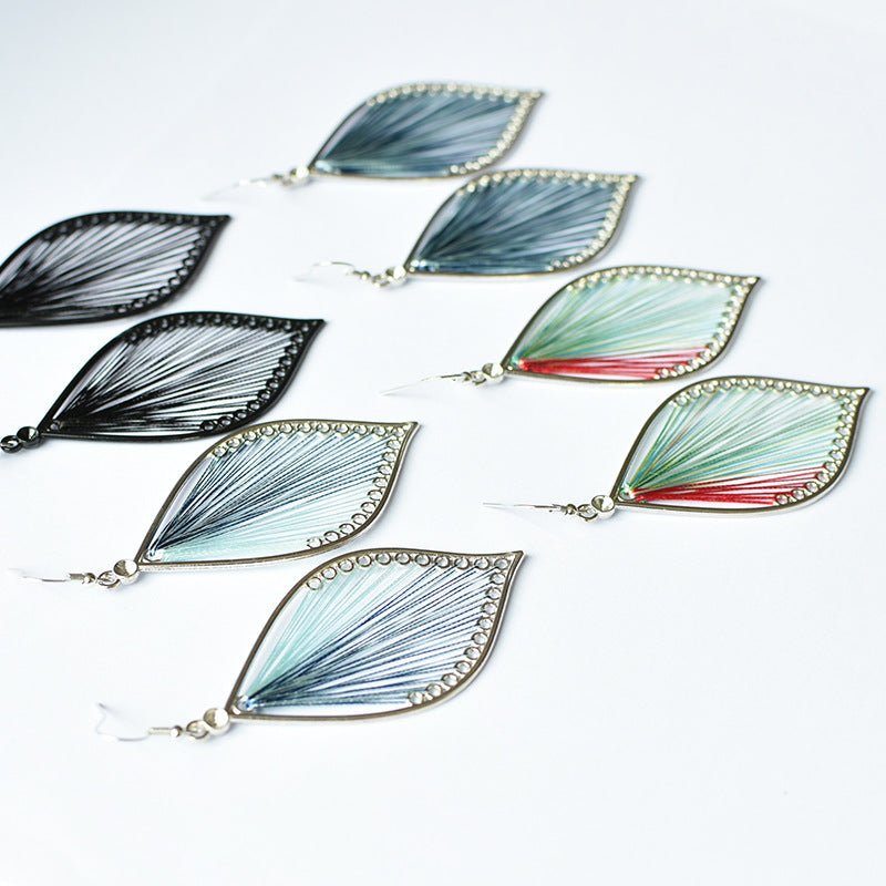 Handmade leaf earrings