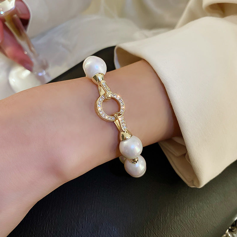 Zircon Pearl Bracelet Ins Fashionable Personality And Luxury