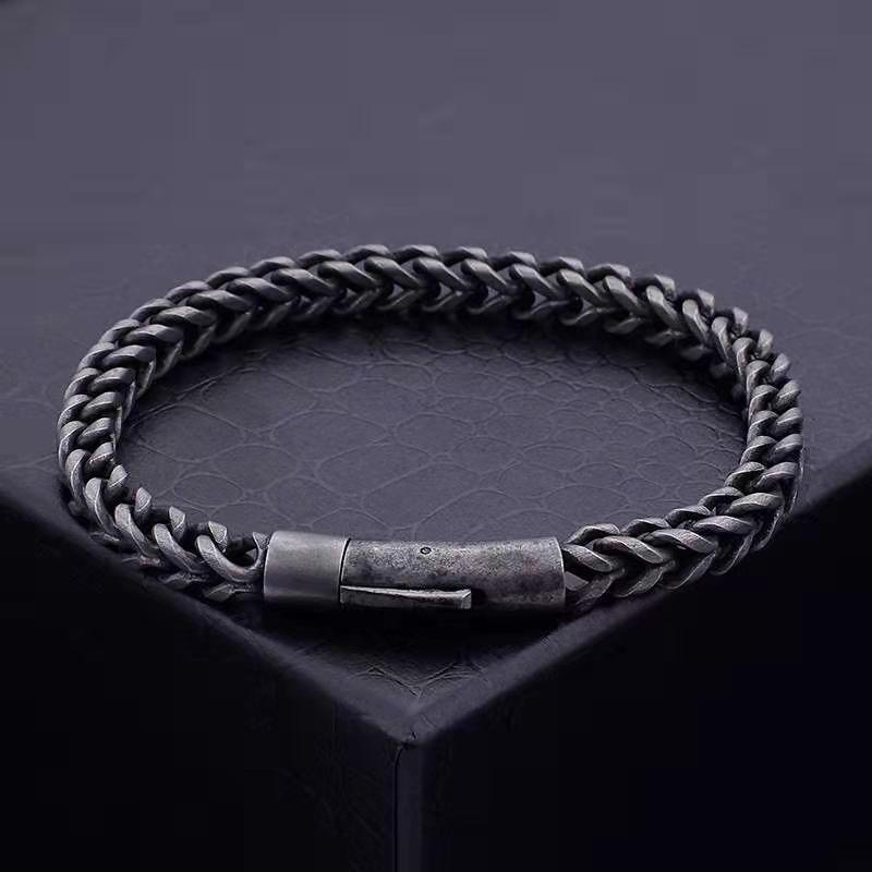 Titanium steel men's simple bracelet