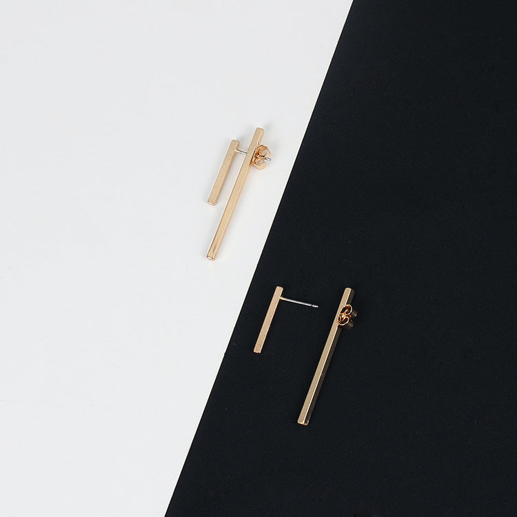 Minimalism Gold Silver Punk Simple Bar Earrings For Women Geometry Ear Earrings Fine Jewelry