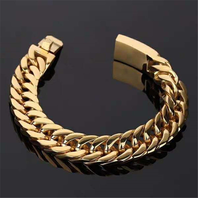 Alloy double buckle trend bracelet