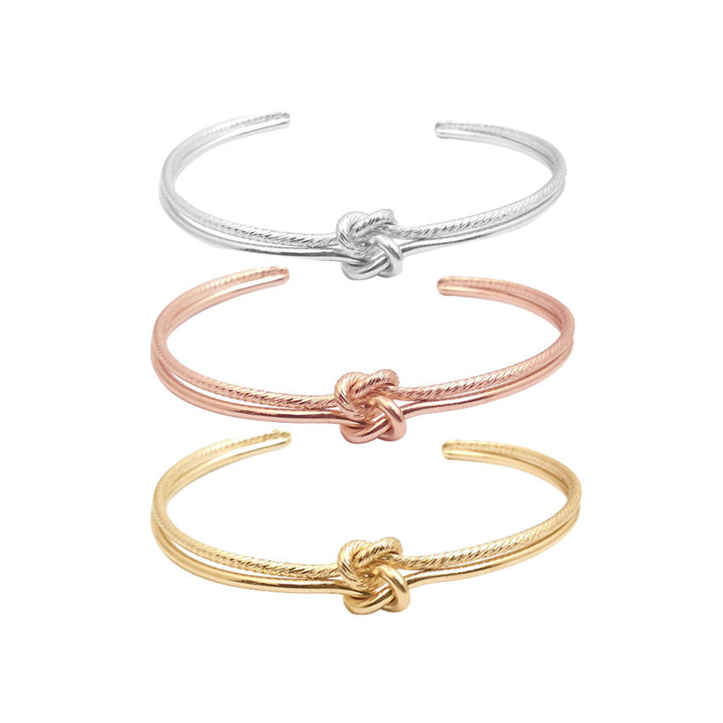 Double-line small knotted bracelet