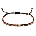 Hand-woven colorful rice bead bracelet adjustable bracelet