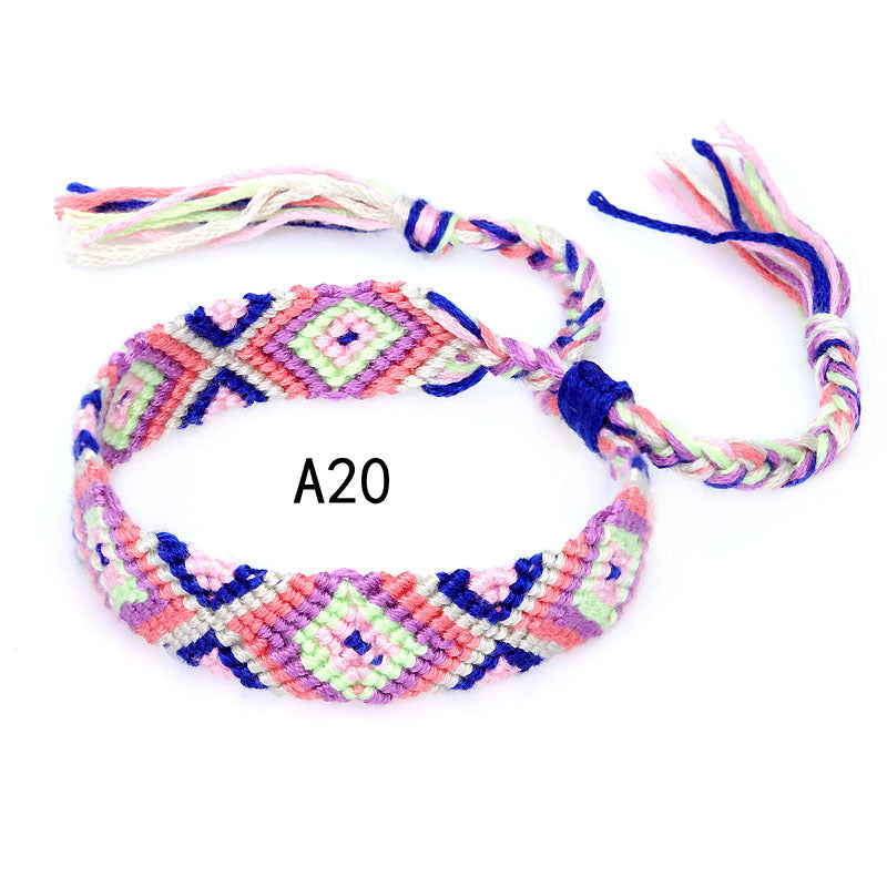 Colorful cotton hand-woven bracelet