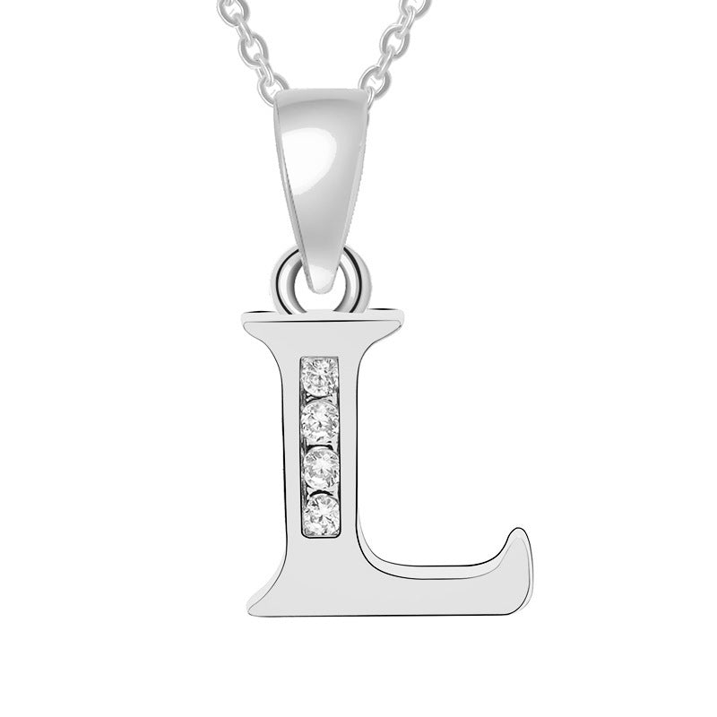 Europe and the United States 26 English alphabet fashion high-grade diamond necklace accessories