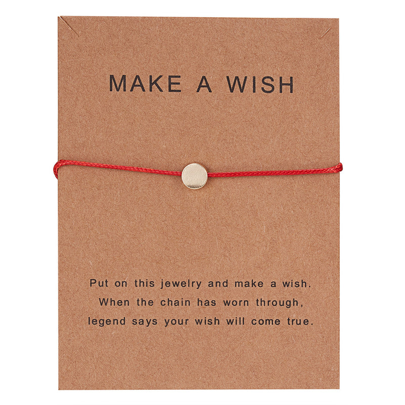 Paper card love woven adjustable bracelet