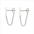 Small and simple fashion chain earrings