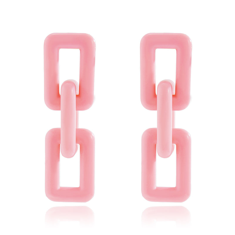 New Exaggerated Geometric Square Acrylic Earrings