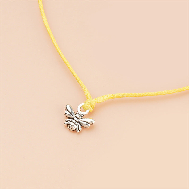 Cartoon Little Bee Women's Adjustable Braided Bracelet