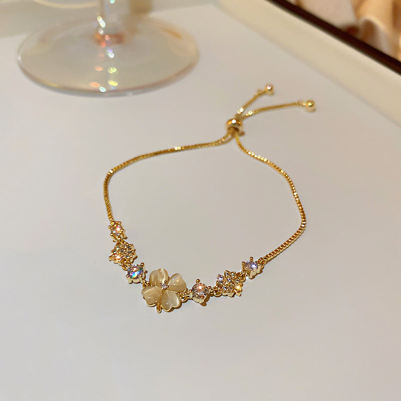 Real Gold Electroplating Super Fairy Temperament Diamond Bracelet