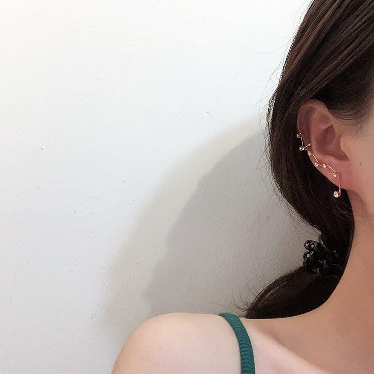 Qilianxing Zirconia Stud Earrings