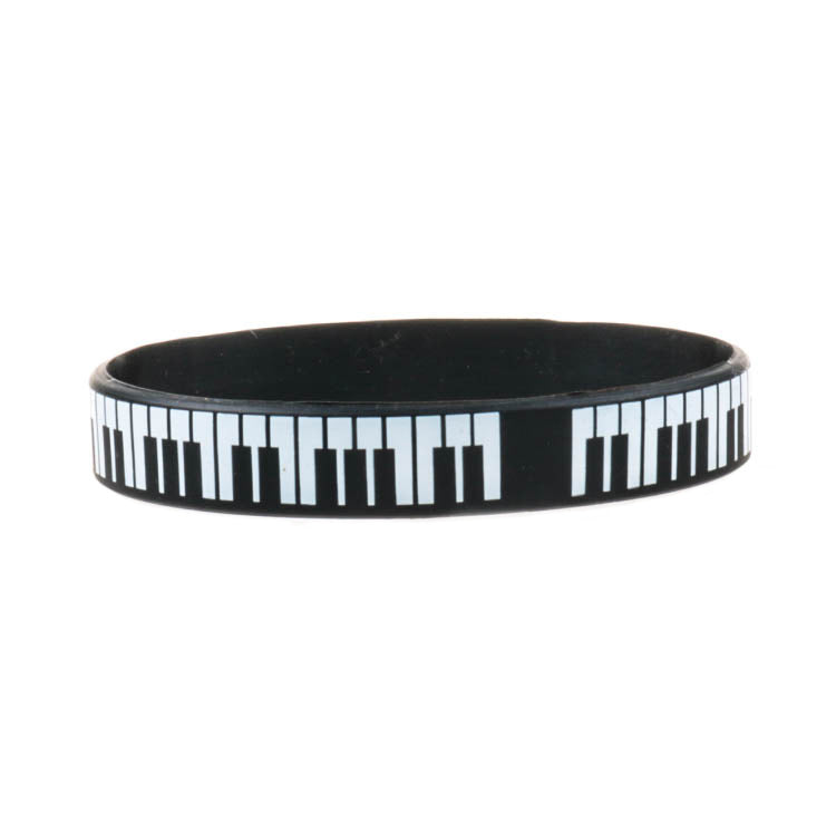 Black and white piano striped bracelet