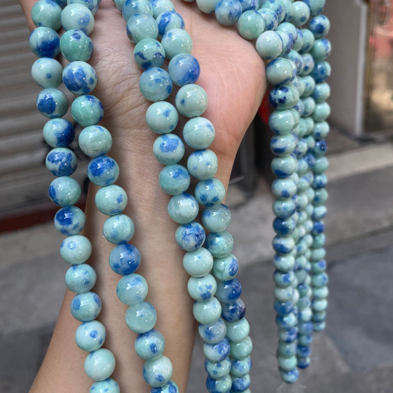 Natural Beige Topaz Beads DIY Round Bead Bracelet