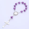 Cross Pendant Rosary Bracelet