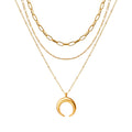 Korean Jewelry Multi-Layer Chain Head Pendant Necklace