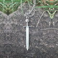 Luminous Cross Cat Head Sword Pendant Necklace