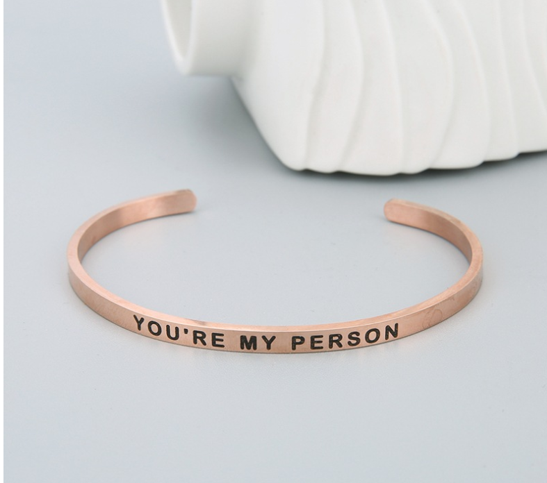 YOU'RE MY PERSON Lettering Bracelet