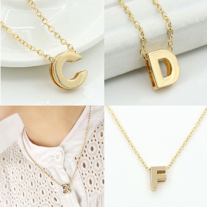 Fashion accessories with 26 letter necklaces Korean version of the clavicle chain