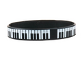 Black and white piano striped bracelet