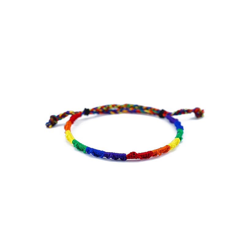 Original Handmade Six-color Rainbow Braided Bracelet