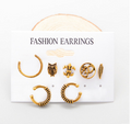 7Pack Earrings Bohemia Ancient Ship Anchor, Leaf Owl Earrings Kit