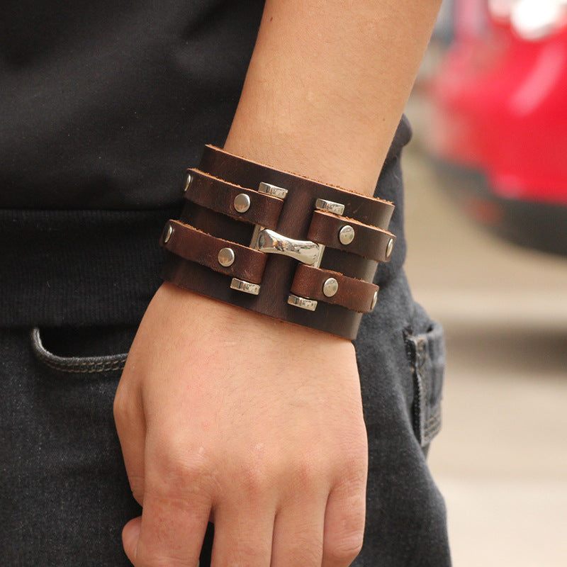 Fashion Simple Leather Men's Bracelet