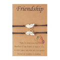 Women's Fashion Rainbow Drip Butterfly Shaped Hand Braided Bracelet