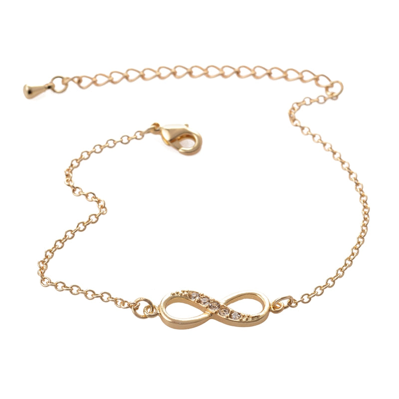 Eight point diamond collar clavicle chain bracelet