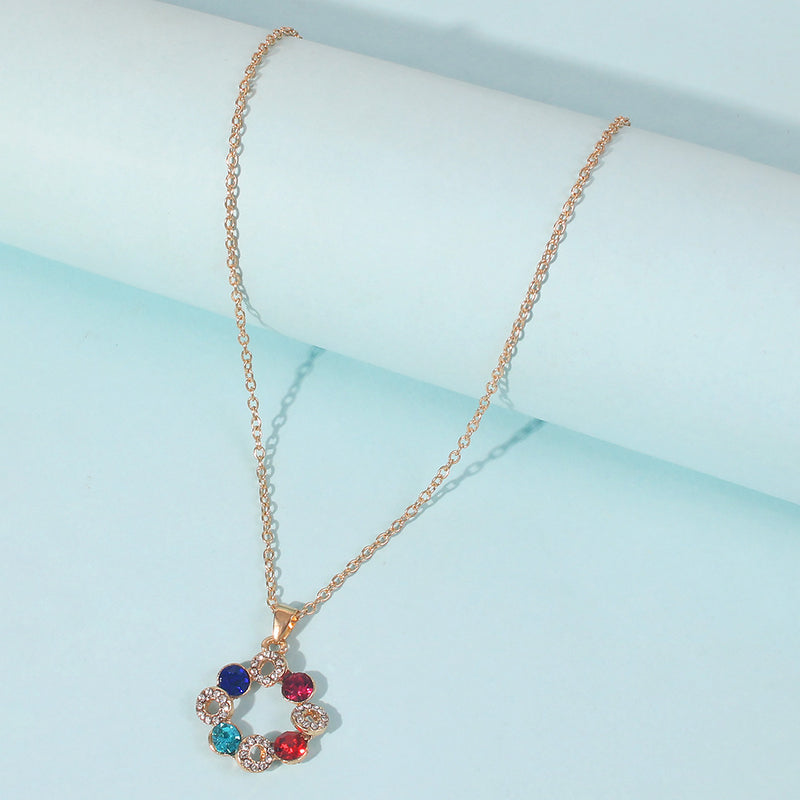 Pendant Christmas Multicolored Garland Delicate Clavicle Chain