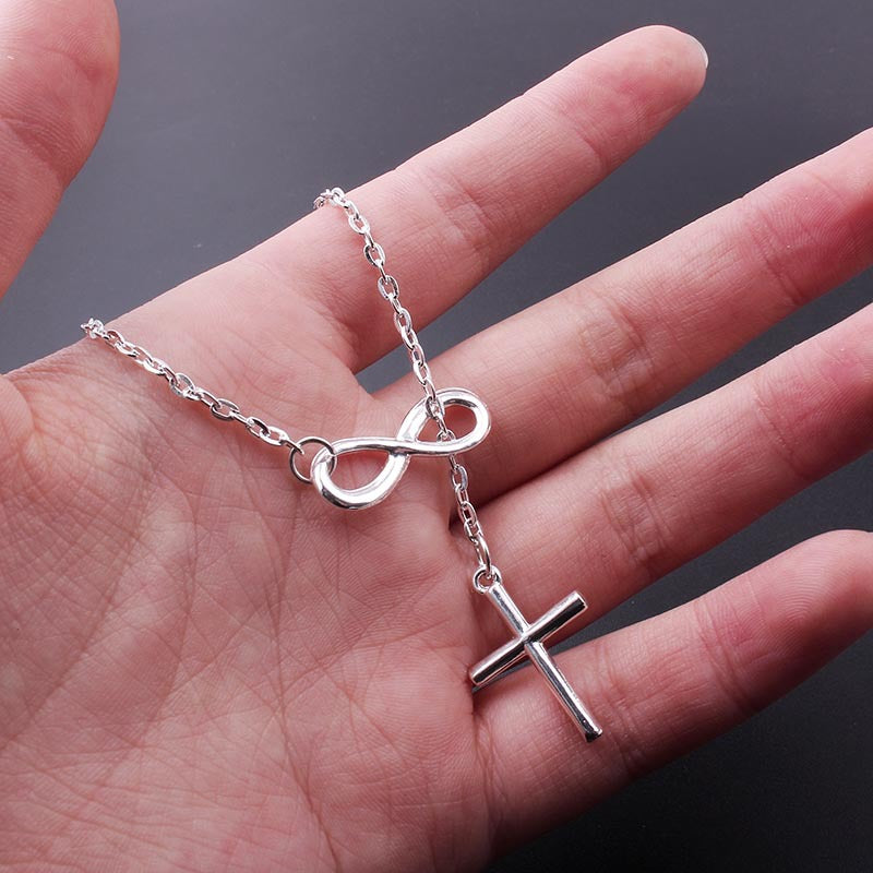 Hollow Cross Clavicle Chain Pendant Personalized Necklace Jewelry