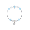 Natural Aquamarine & White Moonstone Sea Star Crystal Bracelet