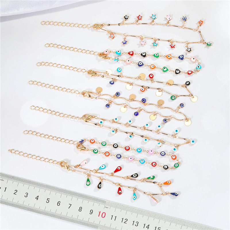 Personalized Color Irregular Shape Anklet