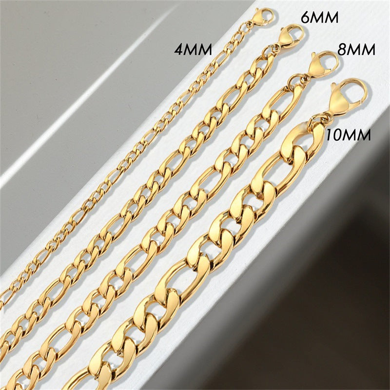 Women's Fashion Stainless Steel Plating Chain Bracelet Jewelry