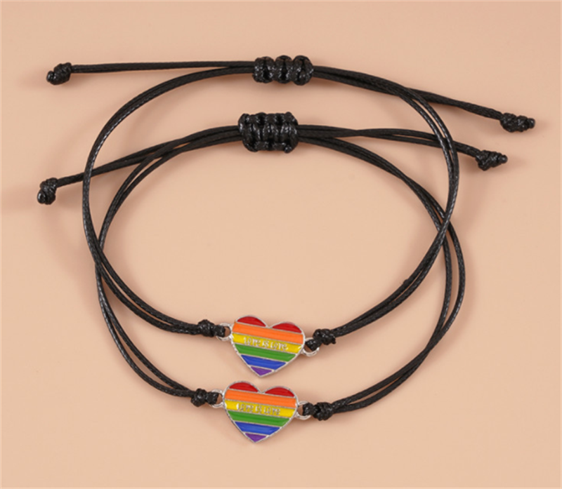 Friendship Love Rainbow Rice Beads Handwoven Card Bracelet