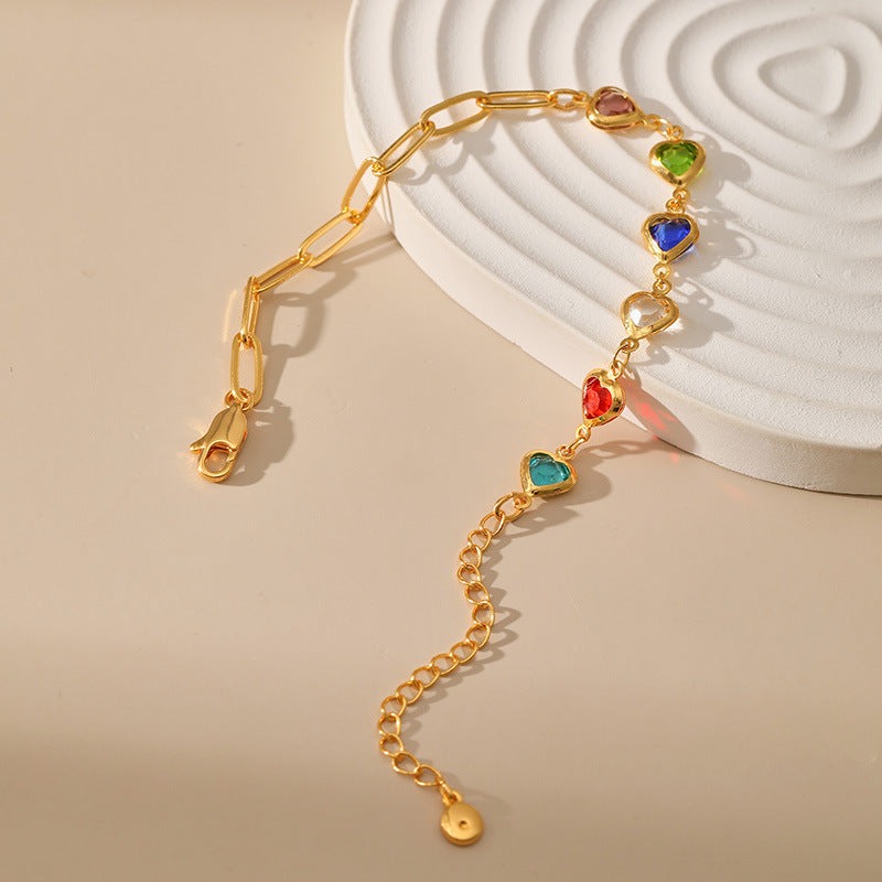 Paperclip Single Layer Copper Chain Vintage Bracelet