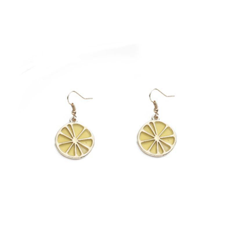 Small Fresh Summer Lemon Fruit Earrings