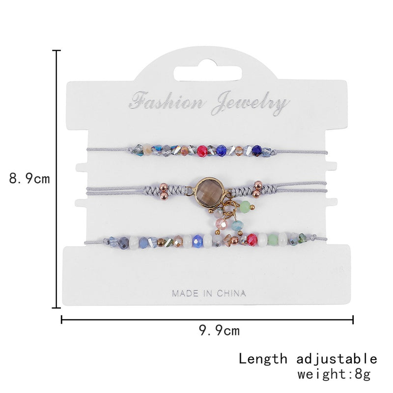 Flower Bee Butterfly Color Bead Five-Pointed Star Tassel Anklet