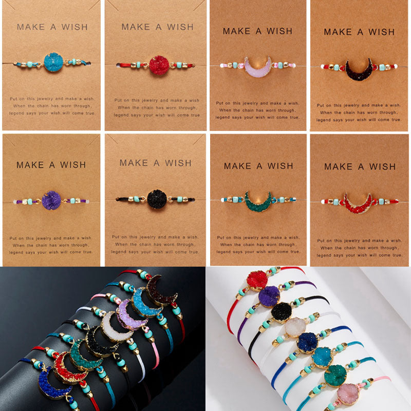 Adjustable Natural Stone Hand-Woven Bracelet