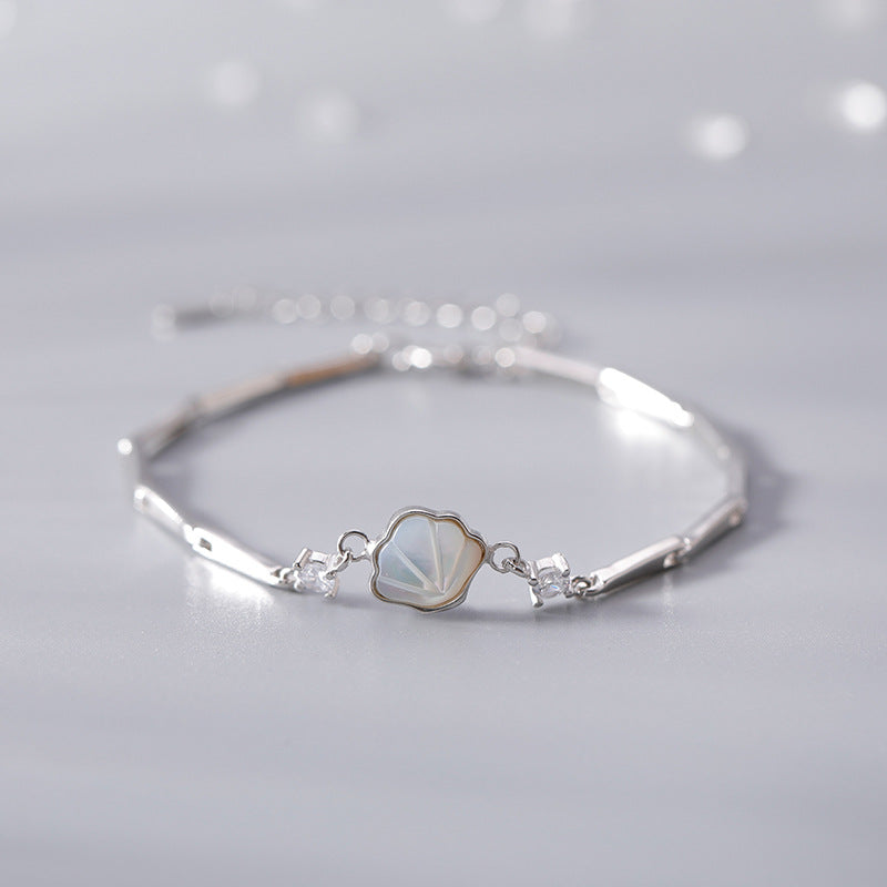 Women's Trendy Niche Design Silver Shell Bracelet
